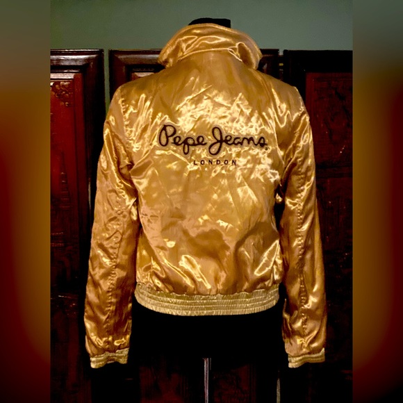 🎊💕Rare!! Vintage Nylon Satin Reversible Bomber Jacket - Picture 2 of 11